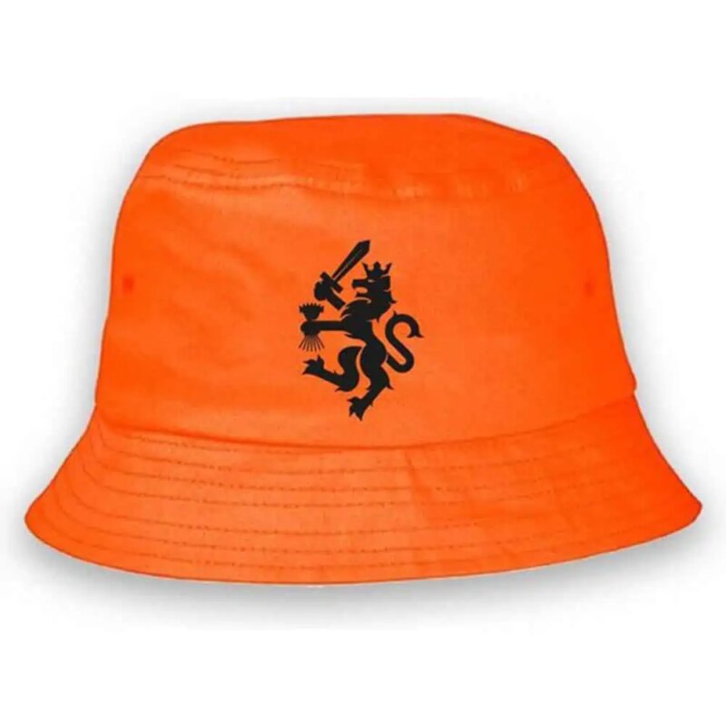 Bucket hat oranje | vissershoedje | zonnehoedje - Leeuw