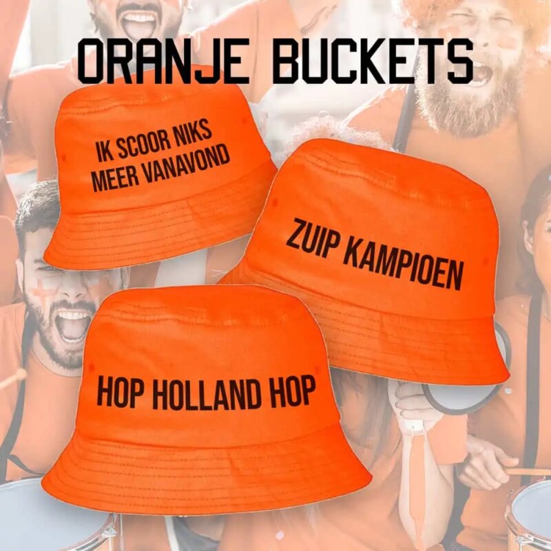 Oranje bucket | Hop Holland hop